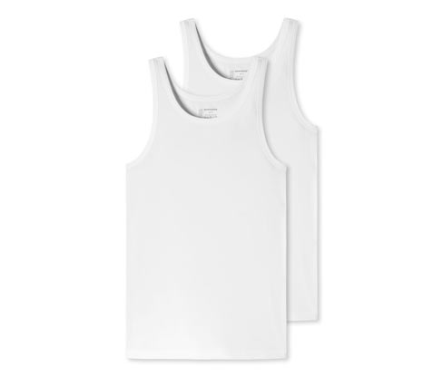 2 Schiesser Unterhemden mit Bio-Baumwolle - Herren - Gr. Xl/7 - weiß
