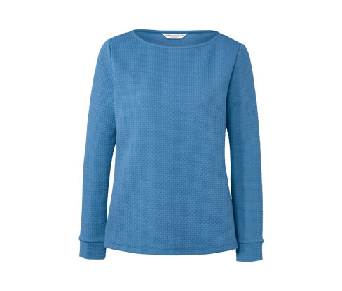 Tchibo - Strukturiertes Sweatshirt - Damen - Gr. S - hellblau