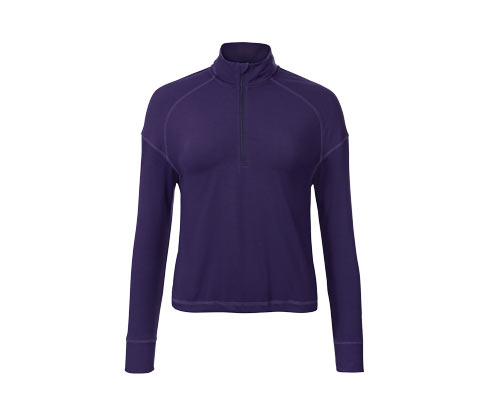 Tchibo - Cropped-Fitness-Longsleeve - Damen - Gr. L - violett