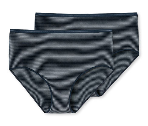 2 Schiesser Midislips mit Modal - Damen - Gr. 42 - dunkelblau