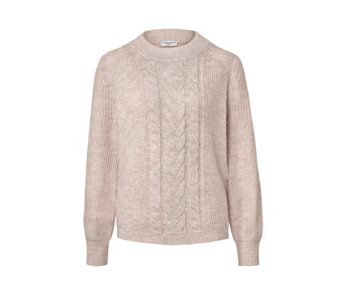 Tchibo - Grobstrickpullover mit Zopfmuster - Damen - Gr. M - creme