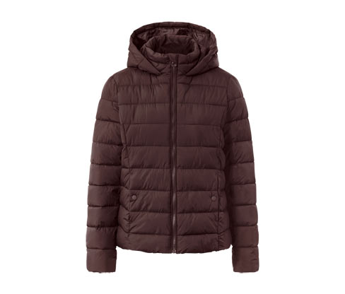 Tchibo - Steppjacke mit Kapuze - Damen - Gr. 36 - dunkelbraun