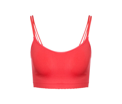 Tchibo - Seamless-Bustier mit Spitze - Damen - Gr. S - rot