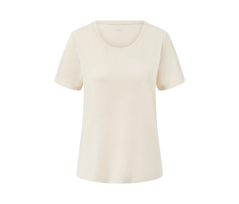 Tchibo - Funktionsshirt mit Merinowolle - Damen - Gr. XL - beige