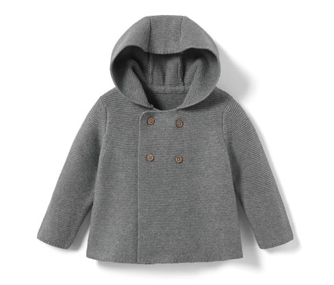 Tchibo - Baby-Strickjacke - Baby - Gr. 62/68 - grau