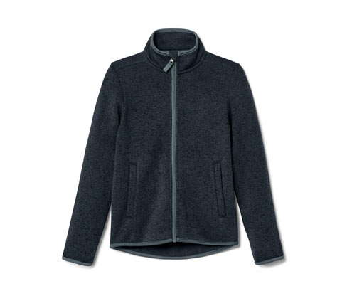 Tchibo - Kinder-Strickfleecejacke - Herren - Gr. 122/128 - dunkelblau