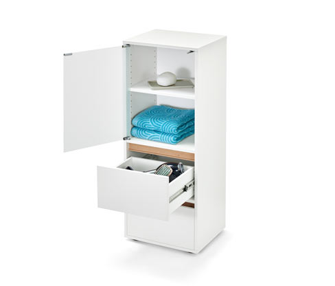 Tchibo - Sideboard - 41x35x111,5cm - braun - Holz / Glas