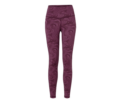 Tchibo - 7/8-Sporttight - Damen - Gr. S - dunkelrot/print