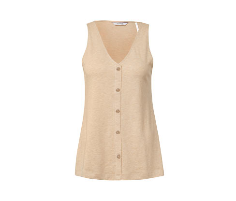 Tchibo - Top mit Knopfleiste - Damen - Gr. M - beige