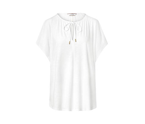 Tchibo - Blusenshirt mit Bindeband - Damen - Gr. S - weiß