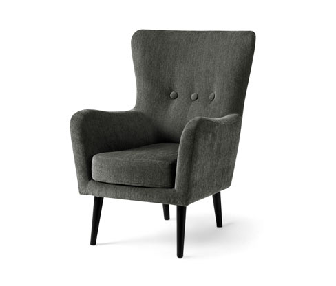 Tchibo - Sessel - 78x94x99cm - anthrazit - Polyester / Metall