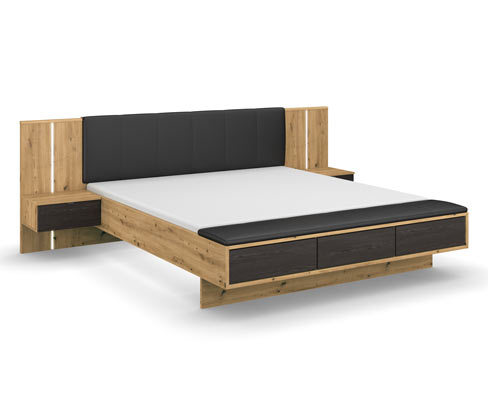 rauch Bettanlage »Apollon« - 279x243x100cm - schwarz - Holz / Holz