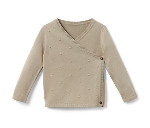 Tchibo - Baby-Strickjacke - Mädchen - Gr. 98/104 - beige