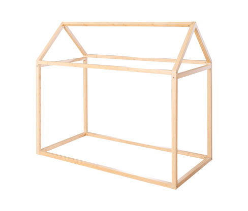 roba Hausbett - 77x146x134cm - braun - Holz