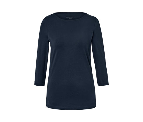 Tchibo - Shirt mit 3/4-Arm - Damen - Gr. S - dunkelblau