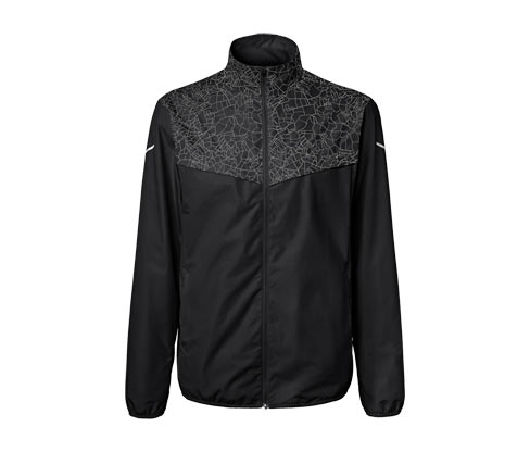 Tchibo - Windprotection-Laufjacke - Herren - Gr. L - schwarz/print
