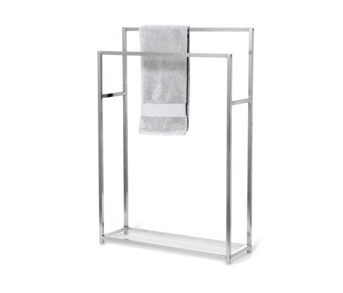 Tchibo - Handtuchhalter - 65x21x95,5cm - silber - Edelstahl / Silikon