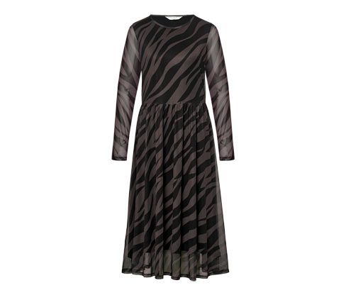 Tchibo - Bedrucktes Mesh-Kleid - Damen - Gr. L - schwarz/print