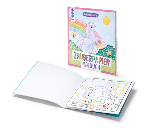 Tchibo - Buch: »Zauberpapier Malbuch ‒ Einhörner & Co.«