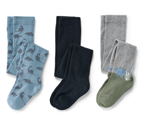 Tchibo - 3 Paar Kinder-Strumpfhosen - Herren - Gr. 122/128 - dunkelblau
