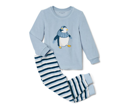 Tchibo - Kinder-Nicki-Pyjama - Gr. 86/92 - creme/gestreift
