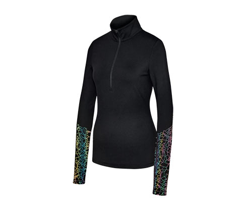 Tchibo - Thermo-Funktionsshirt - Damen - Gr. L - schwarz/print