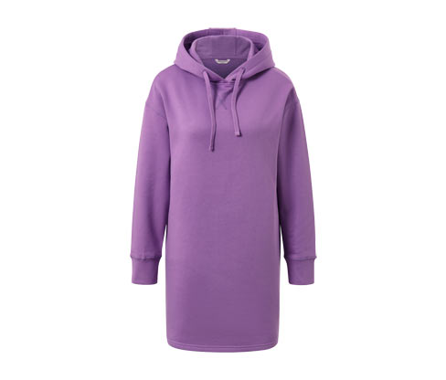 Tchibo - Langes Kapuzensweatshirt - Damen - Gr. M - lila