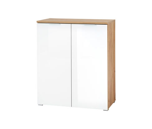 Tchibo - 2-türiger Schuhschrank »Telde« - 89x40x105cm - silber - Glas / Metall