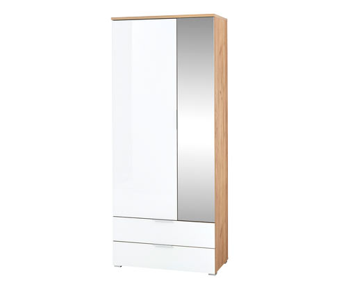 Tchibo - Garderobenschrank »Telde« - 84x40x196cm - silber - Glas / Metall