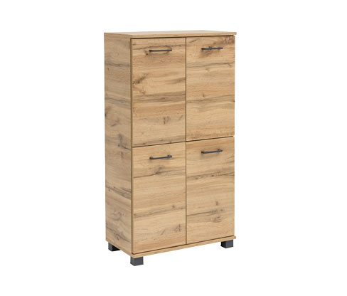 Tchibo - Highboard »HB 600 Nora« - 60x32,5x117cm - schwarz - Holz / Metall / Kunststoff