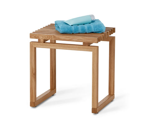 Tchibo - Hocker - 40x34x42,5cm - braun - Eichenholz / Kunststoff