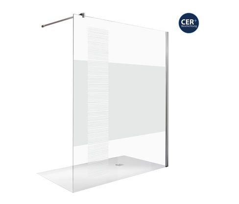 Breuer®-Dusche »Entra« – Duschwand - Gr. 1,40 - silber