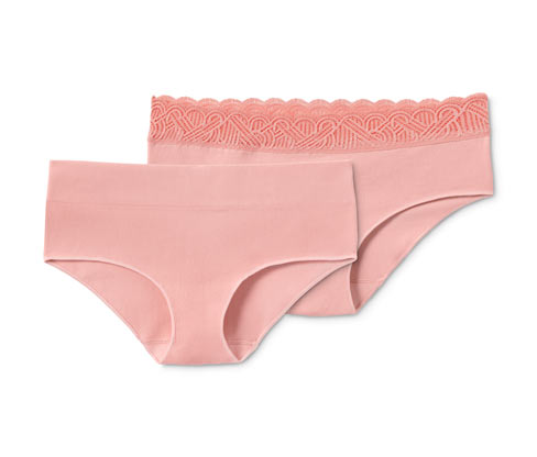 Tchibo - 2 Seamless-Pantys - Damen - Gr. L - apricot