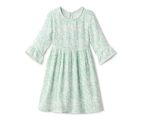 Tchibo - Baumwoll-Webkleid - Mädchen - Gr. 86/92 - weiß/print