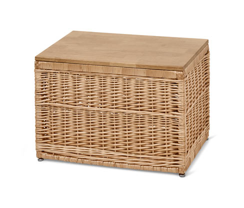 Tchibo - Truhe aus Geflecht - 68x45x45cm - braun - Holz / Holz