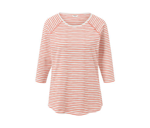 Tchibo - Gestreiftes Shirt mit 3/4-Arm - Damen - Gr. L - creme/gestreift