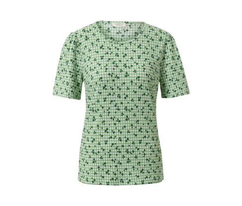 Tchibo - Blusenshirt mit Alloverprint - Damen - Gr. 34 - grün/kariert