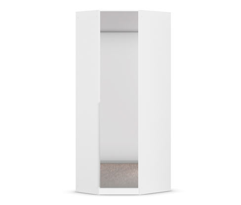 Tchibo - Eckschrank »Memphis« mit Spiegeln - 85x72x210cm - weiß - Holz / Holz