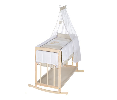 roba 4-in-1-Stuben-Beistellbett »Liebhabär« - 50x94x76,5cm - naturfarben - Holz / Baumwolle / Polyester