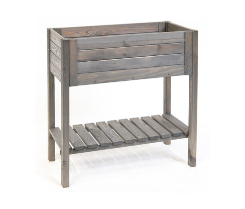 Tchibo - Hochbeet ca. 79 x 79 x 39 cm - 79x39x79cm - grau - Holz