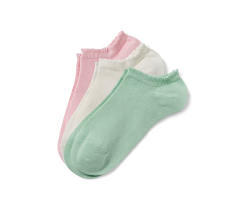 3 Paar Sneakersocken mit Ajour-Muster - Damen - Gr. 35-38 - creme