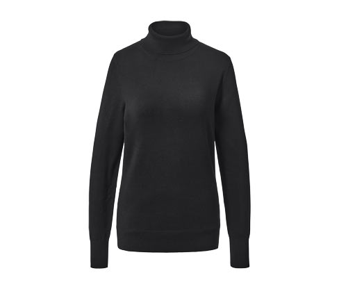 Tchibo - Feinstrick-Rollkragenpullover - Damen - Gr. XL - schwarz
