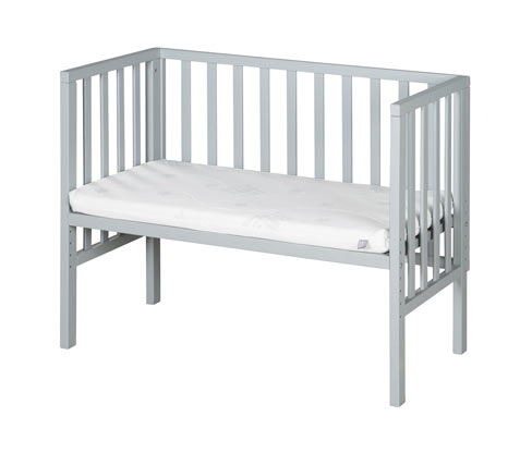roba 2-in-1-Beistellbett »safe asleep®« - 47x99,5x47cm - taupe - Holz / Baumwolle / Schaumstoff