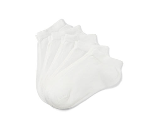 Tchibo - 5 Paar Kinder-Sneakersocken - Herren - Gr. 31-34 - weiß