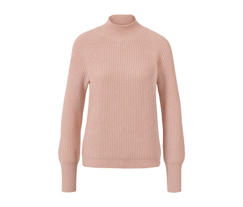 Tchibo - Strickpullover mit Stehkragen - Damen - Gr. L - rosé