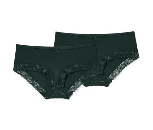 Tchibo - 2 Pantys - Damen - Gr. XXL - dunkelgrün