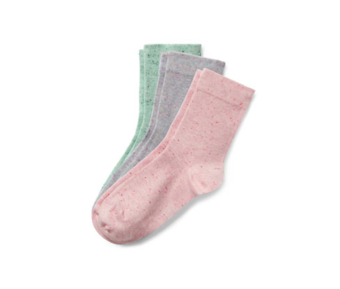 Tchibo - 3 Paar Socken mit Effektgarn - Damen - Gr. 35-38 - hellblau