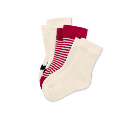 Tchibo - 3 Paar Babysocken - Herren - Gr. 16-18 - creme