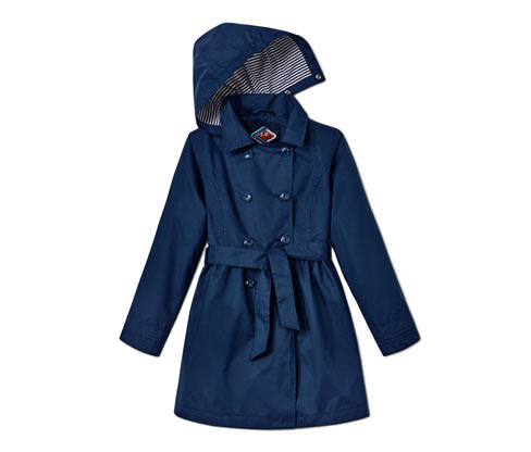 Tchibo - Allwetter-Trenchcoat mit recyceltem Material - Mädchen - Gr. 122/128 - dunkelblau