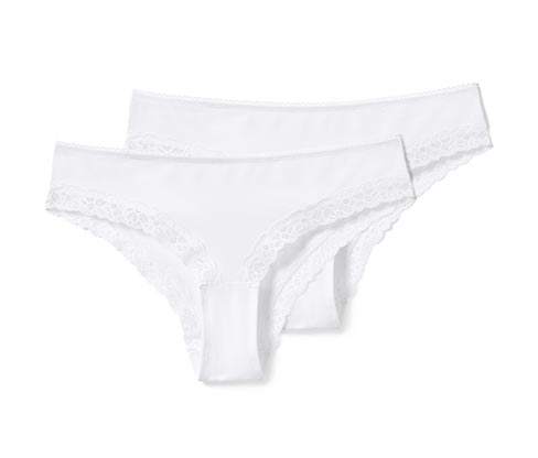 Tchibo - 2 Brazilslips - Damen - Gr. L - weiß